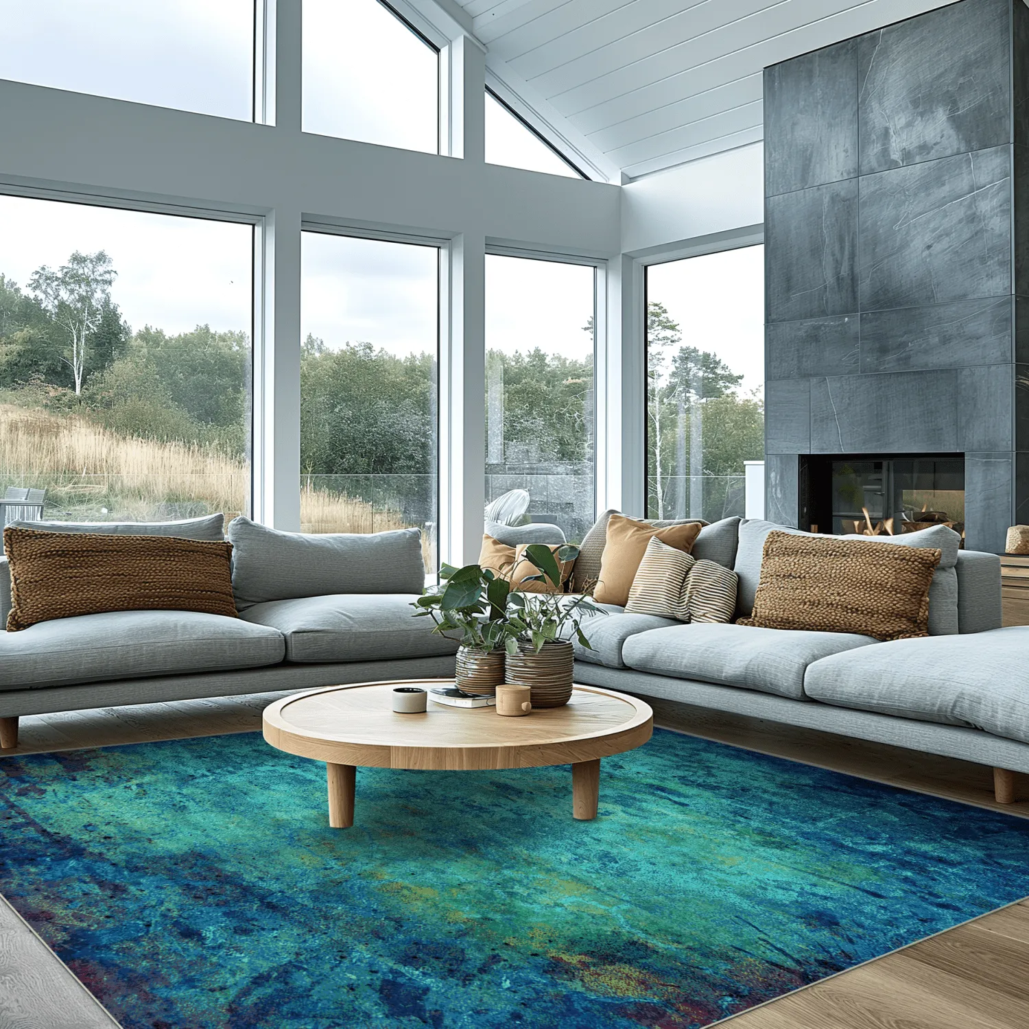 Tapis Wilton - Pardos (bleu)
