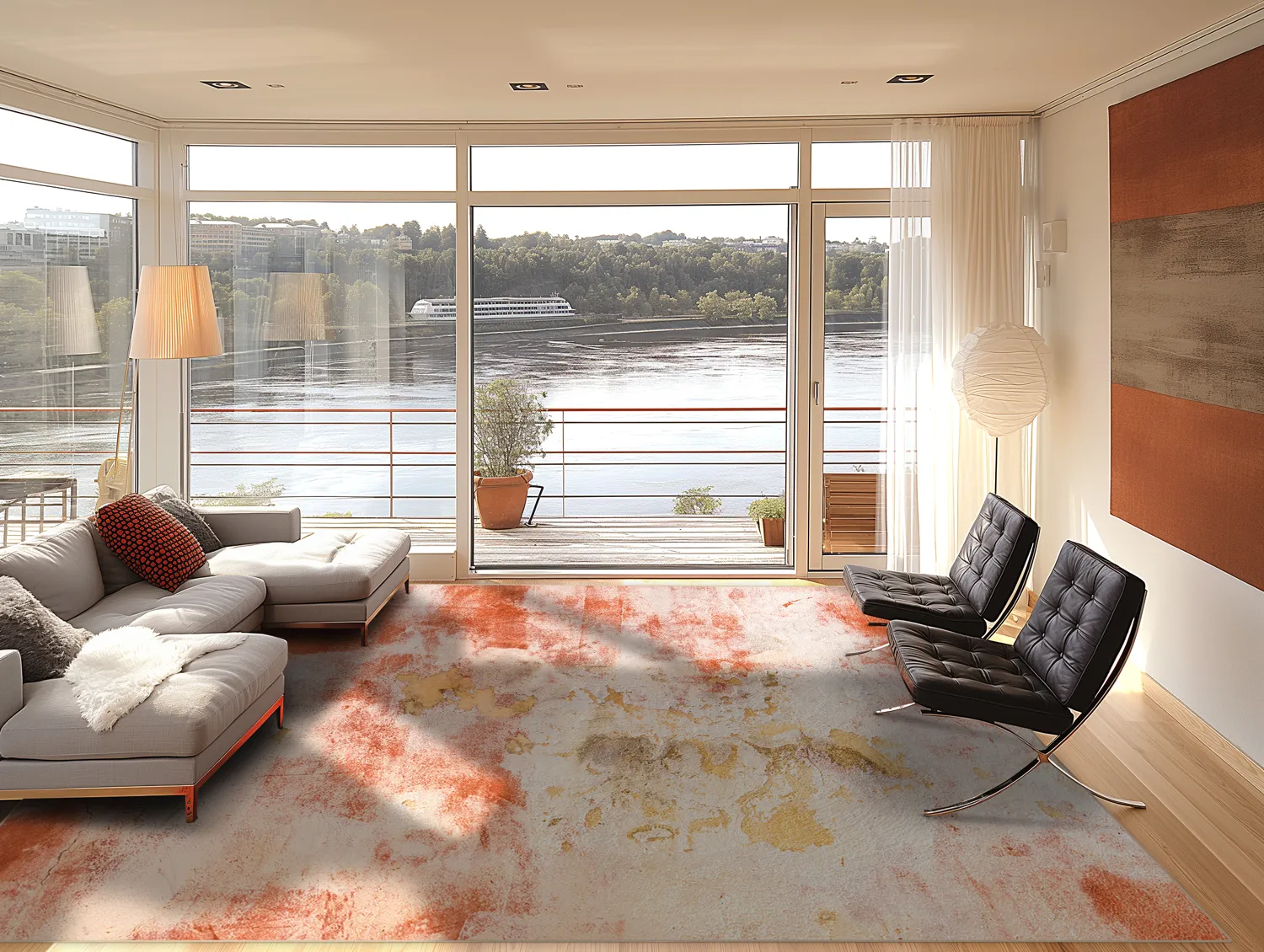 Tapis Wilton - Periana (rose/multicolore)