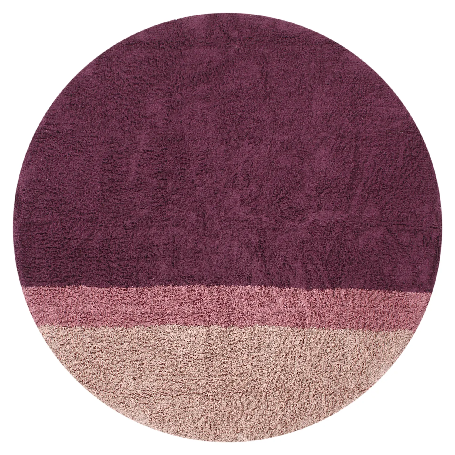 Tapis rond - Pione Natural Cotton Shaggy (rose)