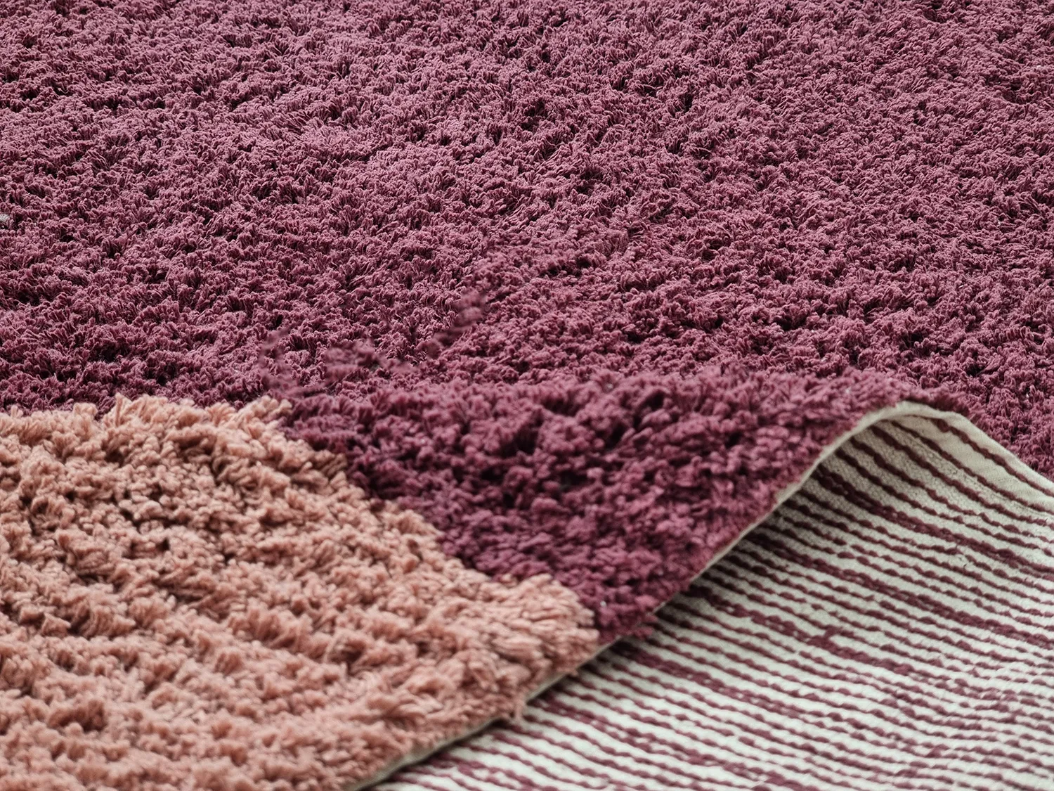 Tapis rond - Pione Natural Cotton Shaggy (rose)