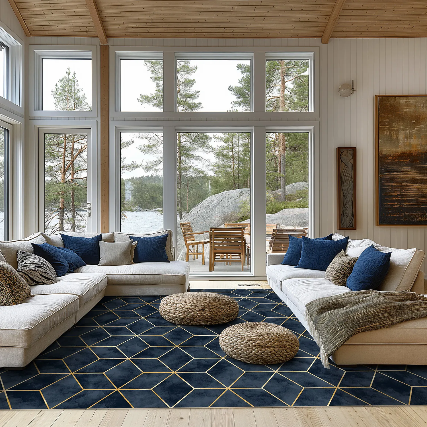 Tapis Wilton - Remy (bleu foncé)