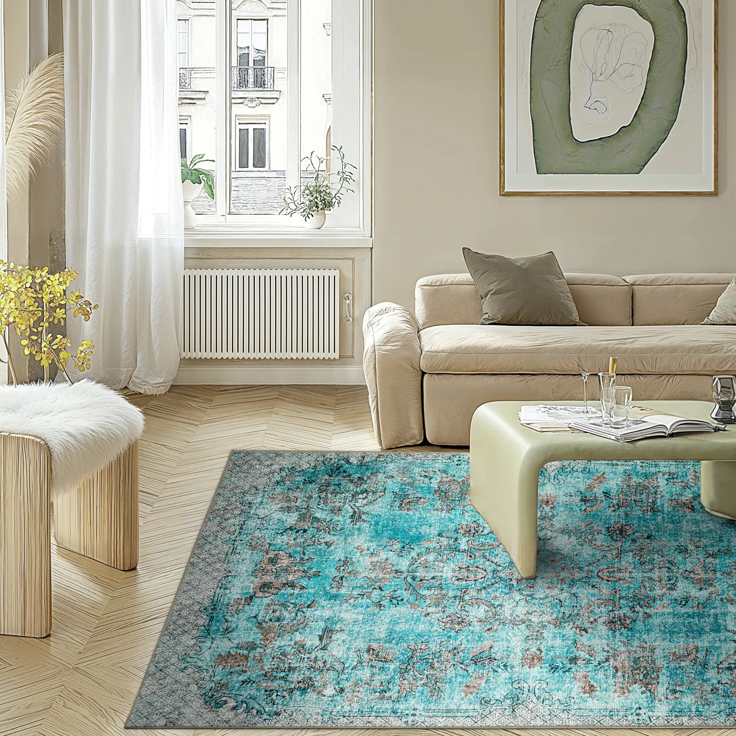 Tapis Wilton - Rosalie (bleu)