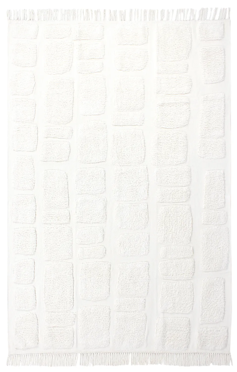 Tapis shaggy - Salem Natural Cotton Shaggy (blanc cassé)