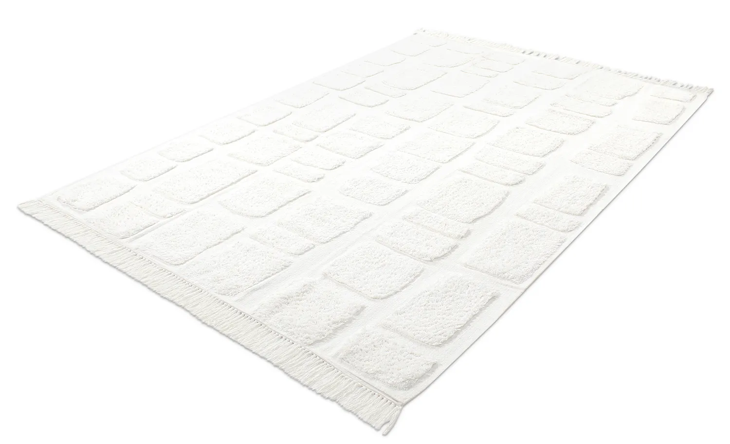 Tapis shaggy - Salem Natural Cotton Shaggy (blanc cassé)