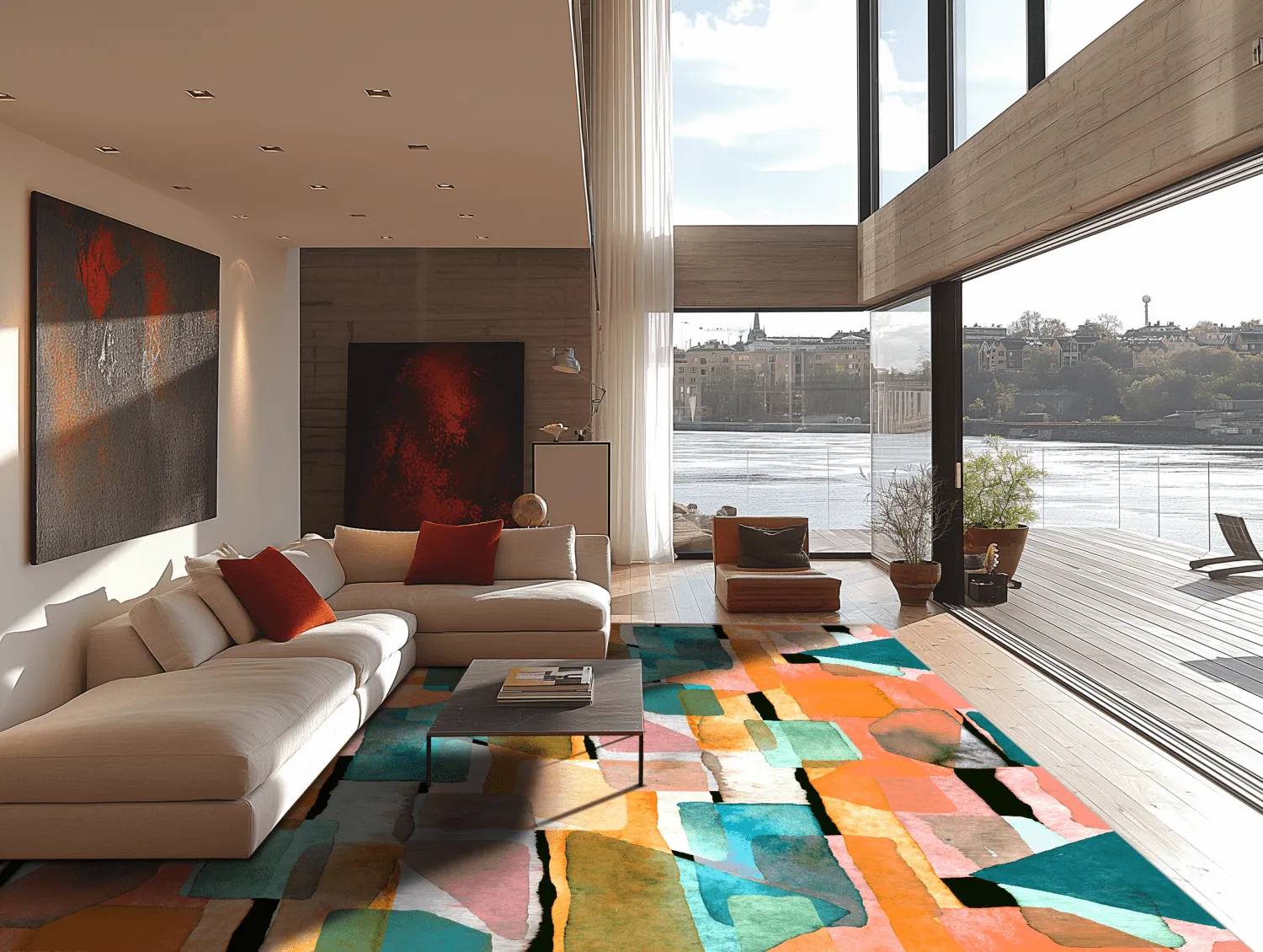 Tapis Wilton - Salome (orange/multicolore)