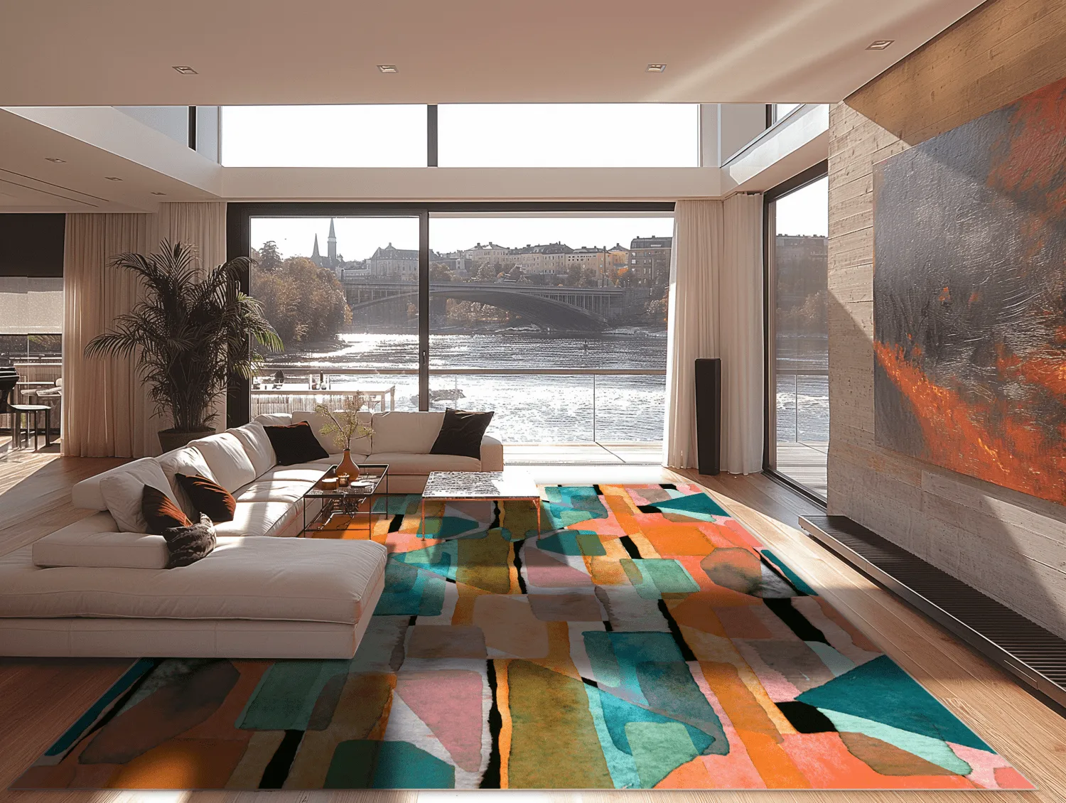 Tapis Wilton - Salome (orange/multicolore)