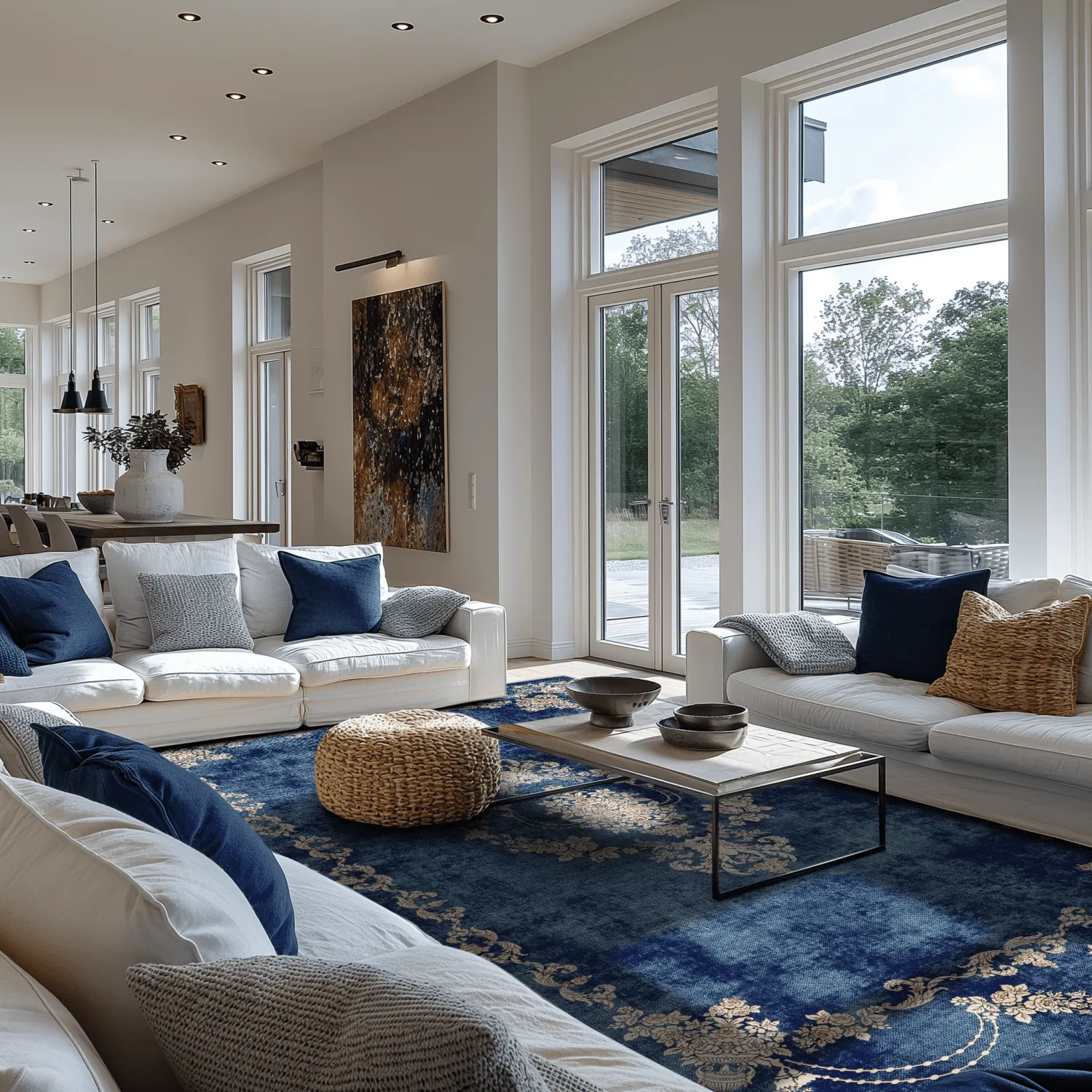 Tapis Wilton - Taknis (bleu)