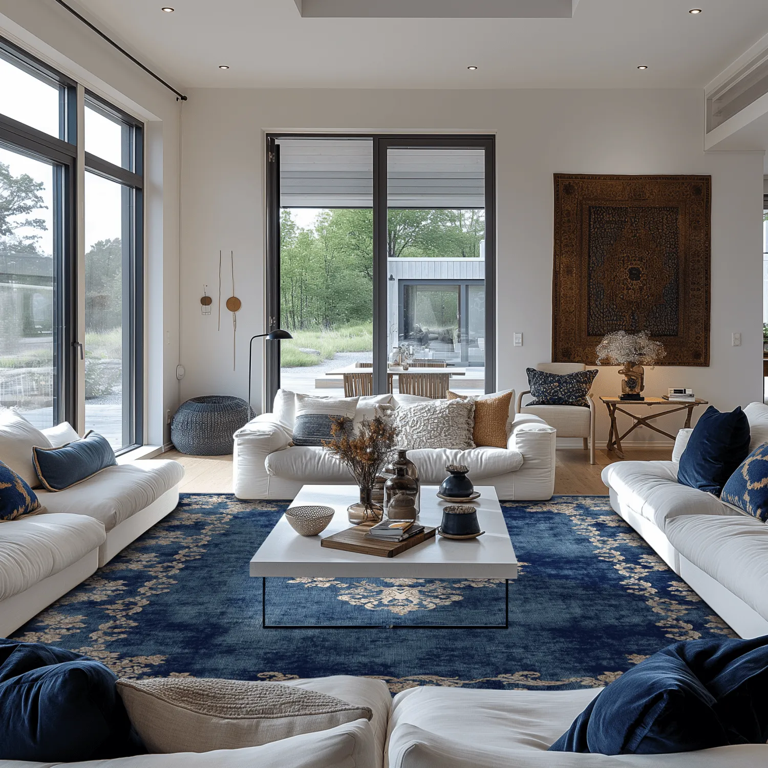Tapis Wilton - Taknis (bleu)