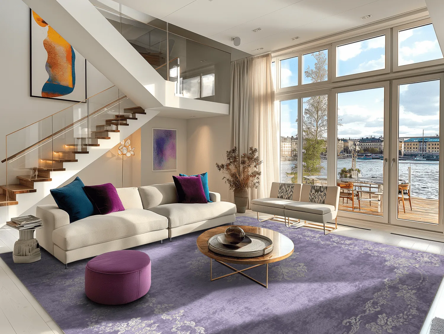 Tapis Wilton - Taknis (violet clair)