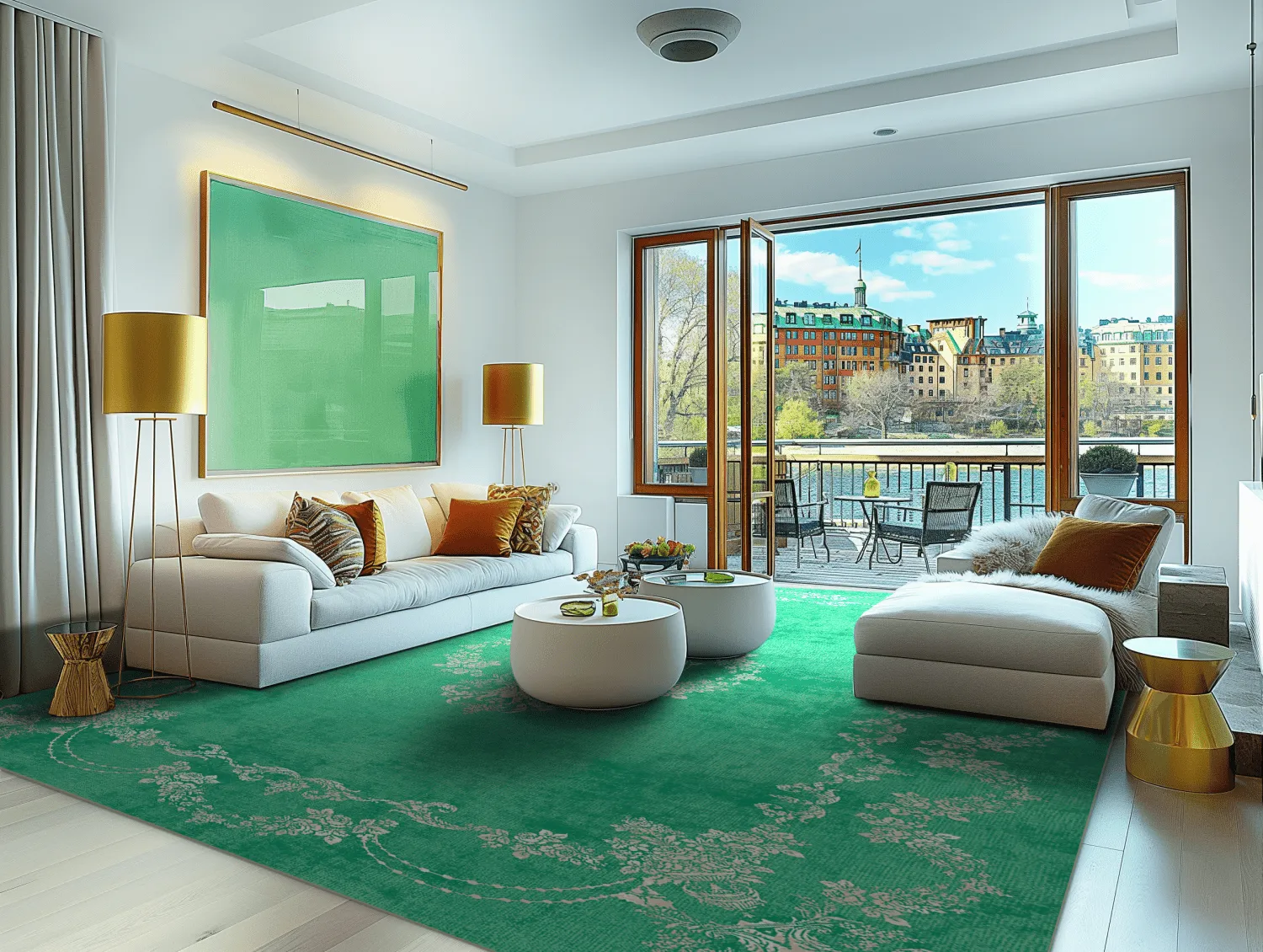 Tapis Wilton - Taknis (vert menthe)