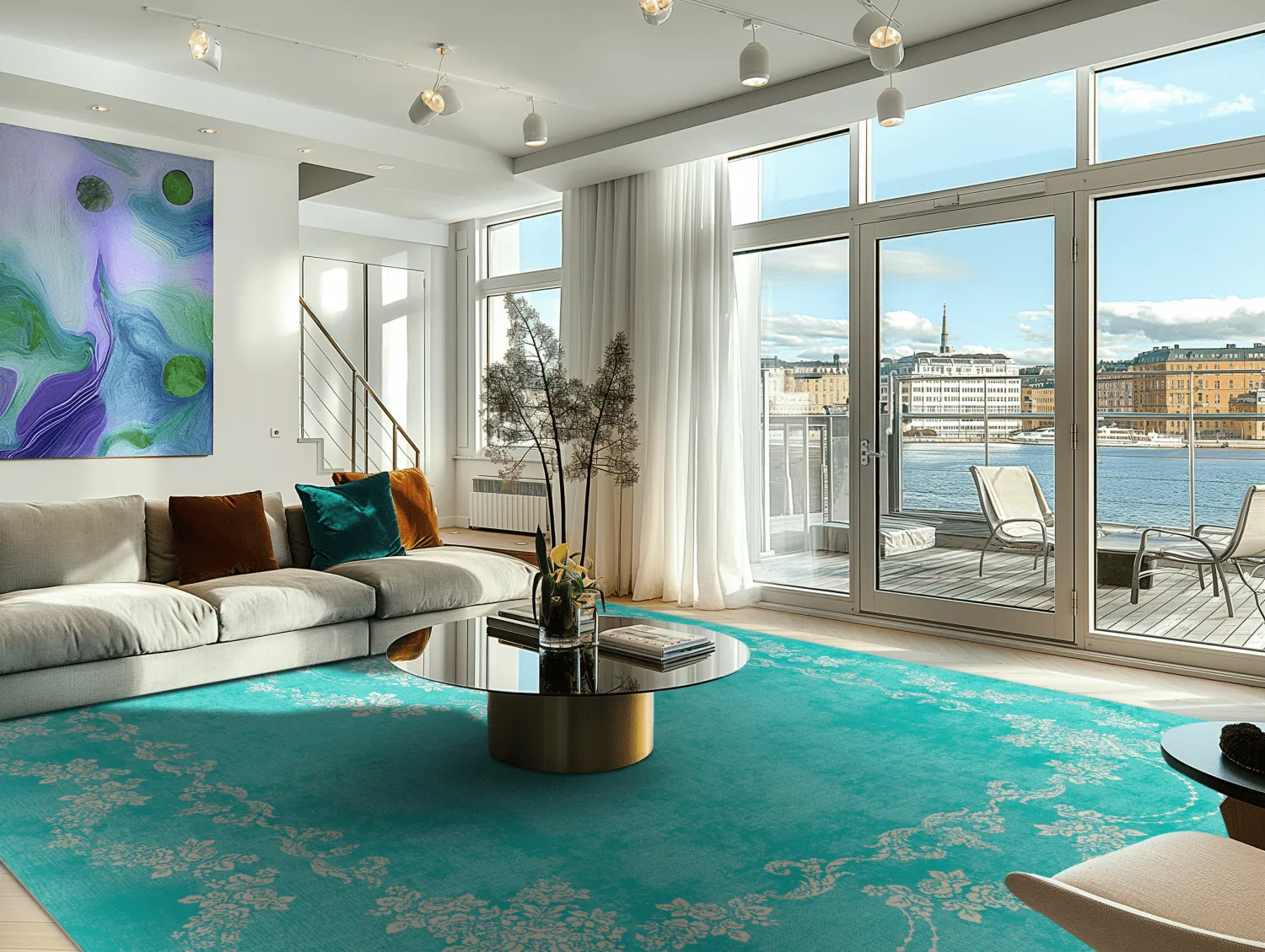 Tapis Wilton - Taknis (turquoise)