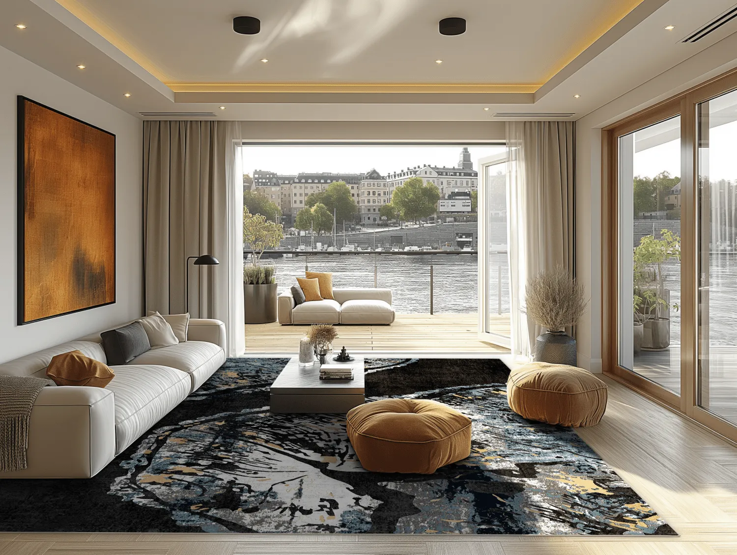 Tapis Wilton - Tamsim (noir/multi)