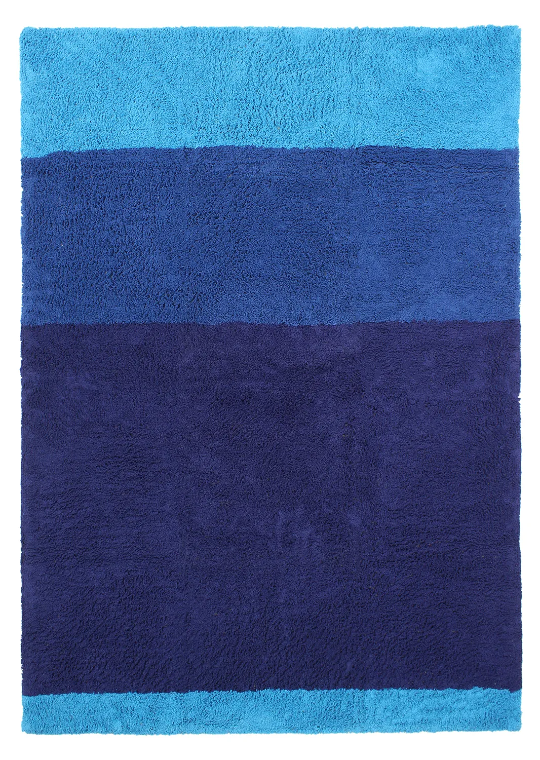 Tapis à poils longs - Taro Natural Cotton Shaggy (bleu)
