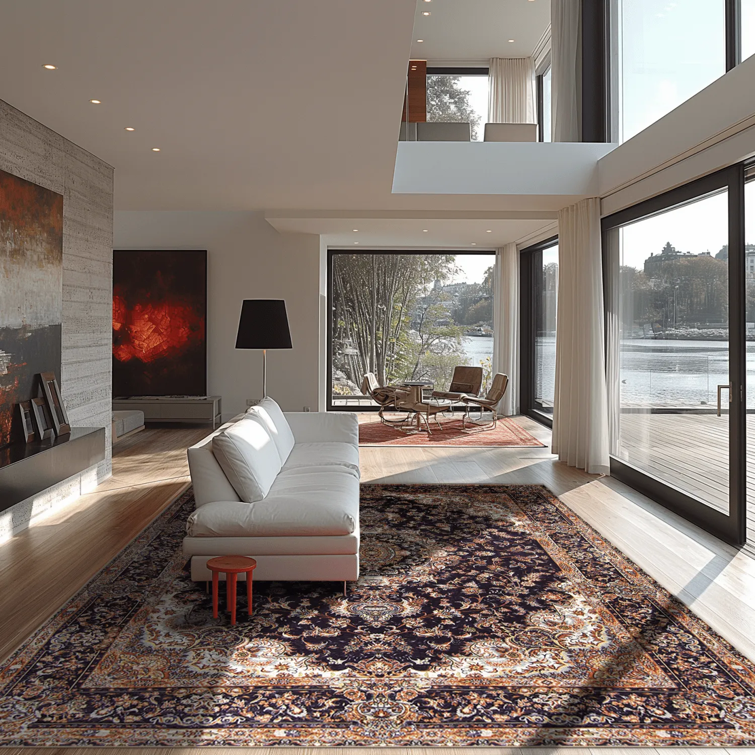 Tapis Wilton - Vakifli (noir/multicolore)