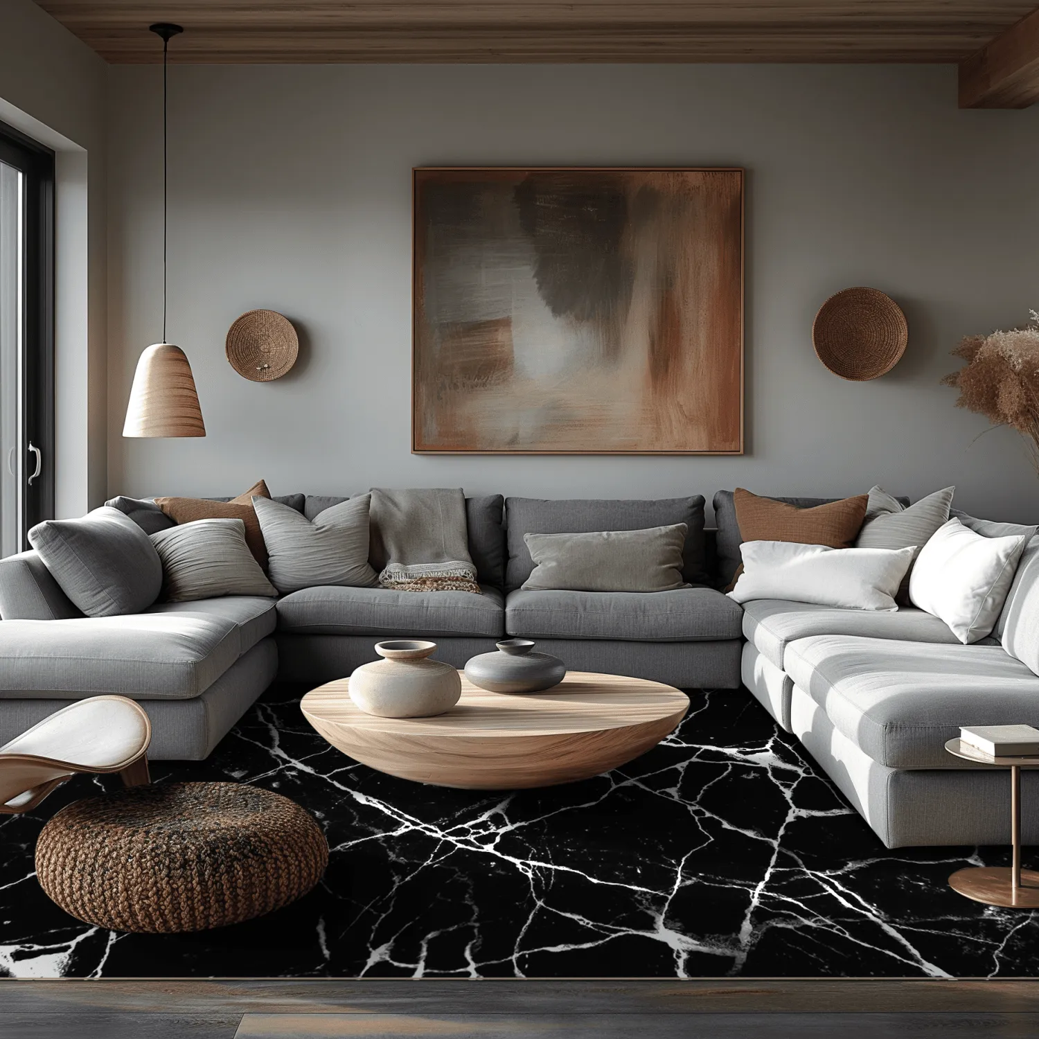 Tapis Wilton - Vieste (noir/blanc)