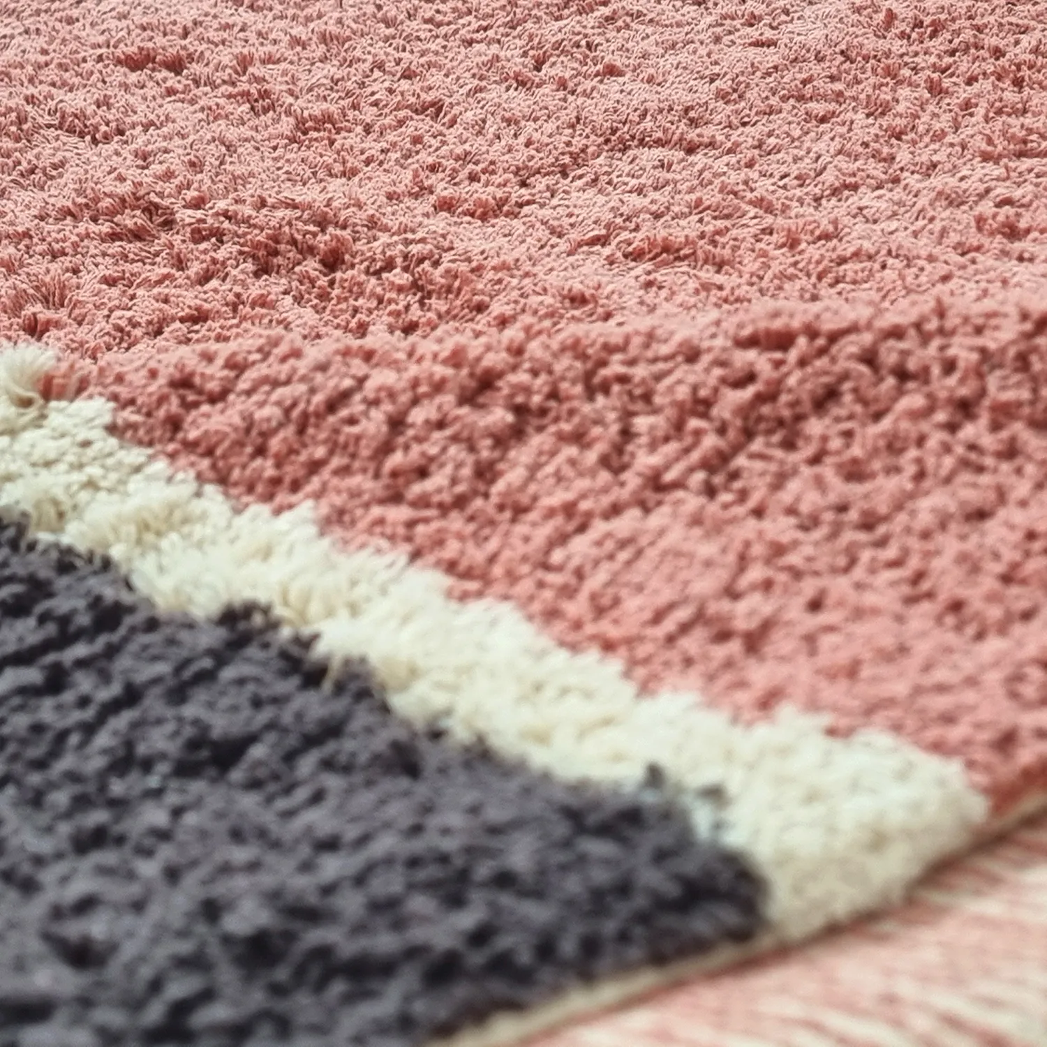 Tapis à poils longs - Vinci Natural Cotton Shaggy (rose)