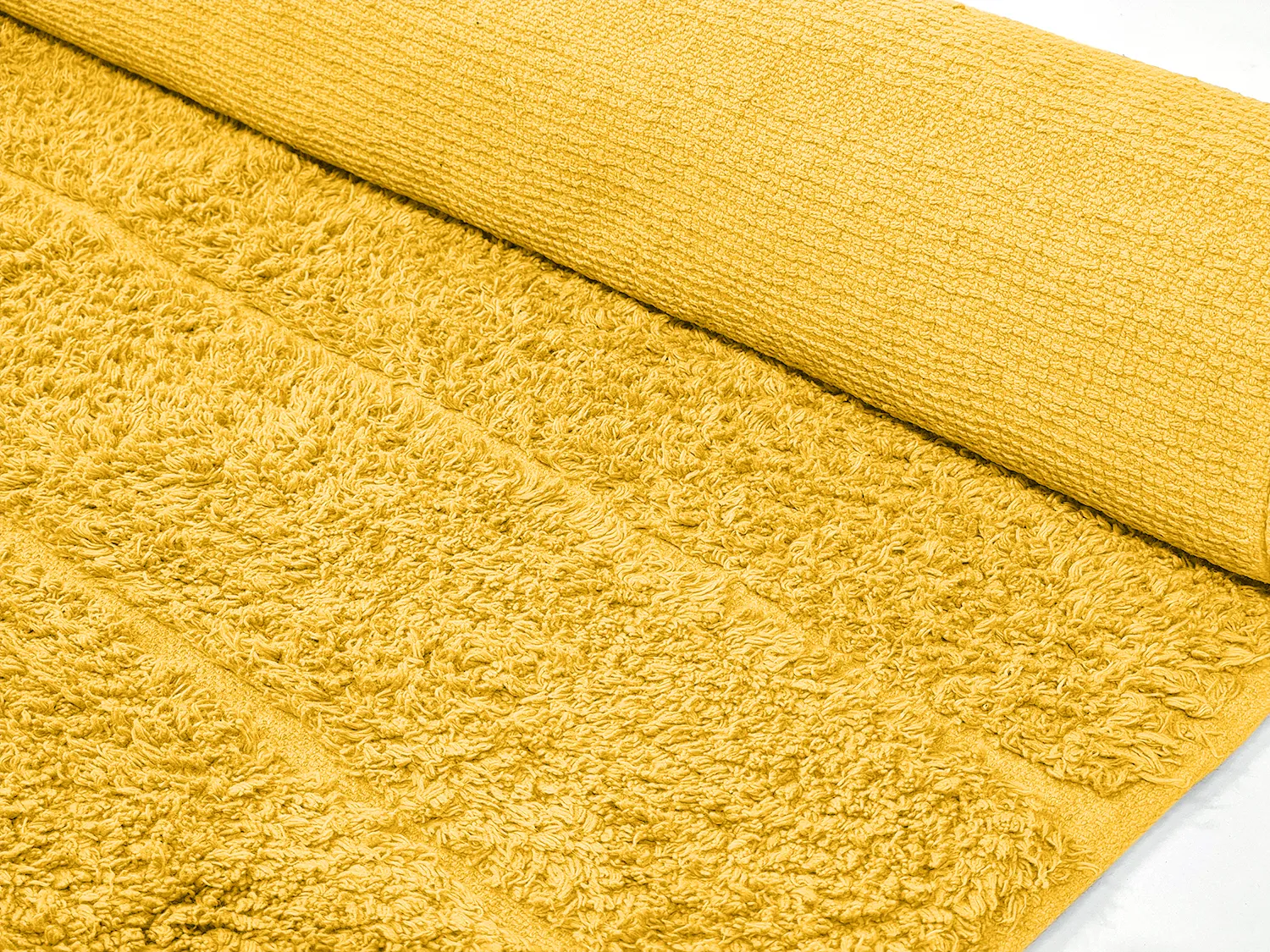 Tapis shaggy - Willow Natural Cotton Shaggy (jaune)