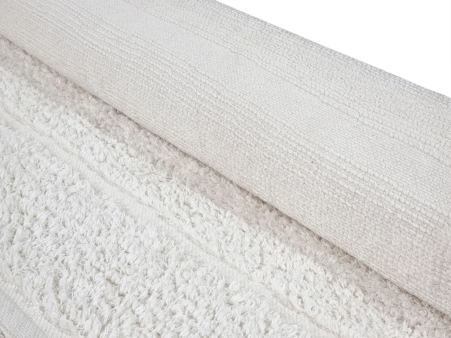 Tapis rond - Willow Natural Cotton Shaggy (blanc cassé)