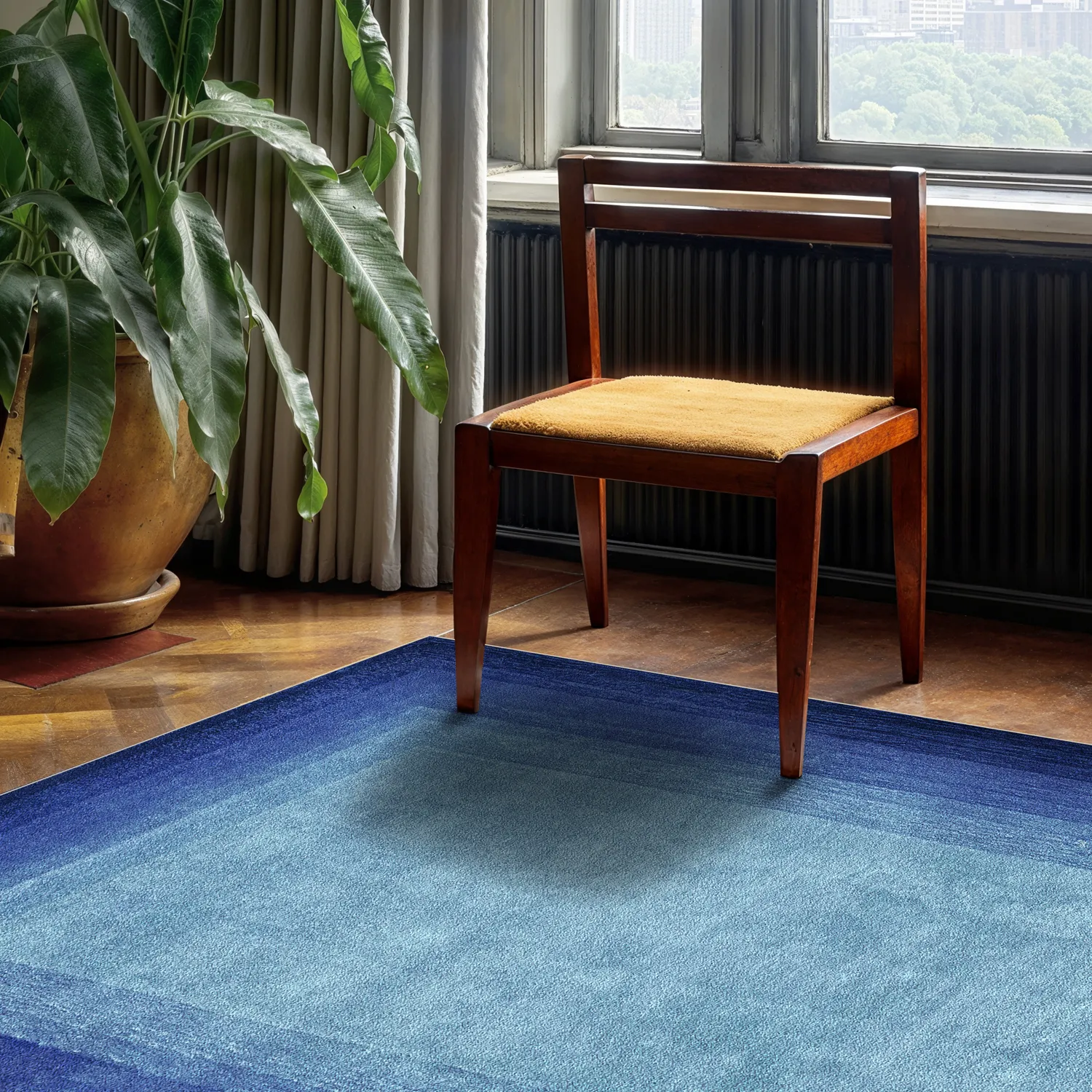 Tapis Wilton - Zina (bleu)