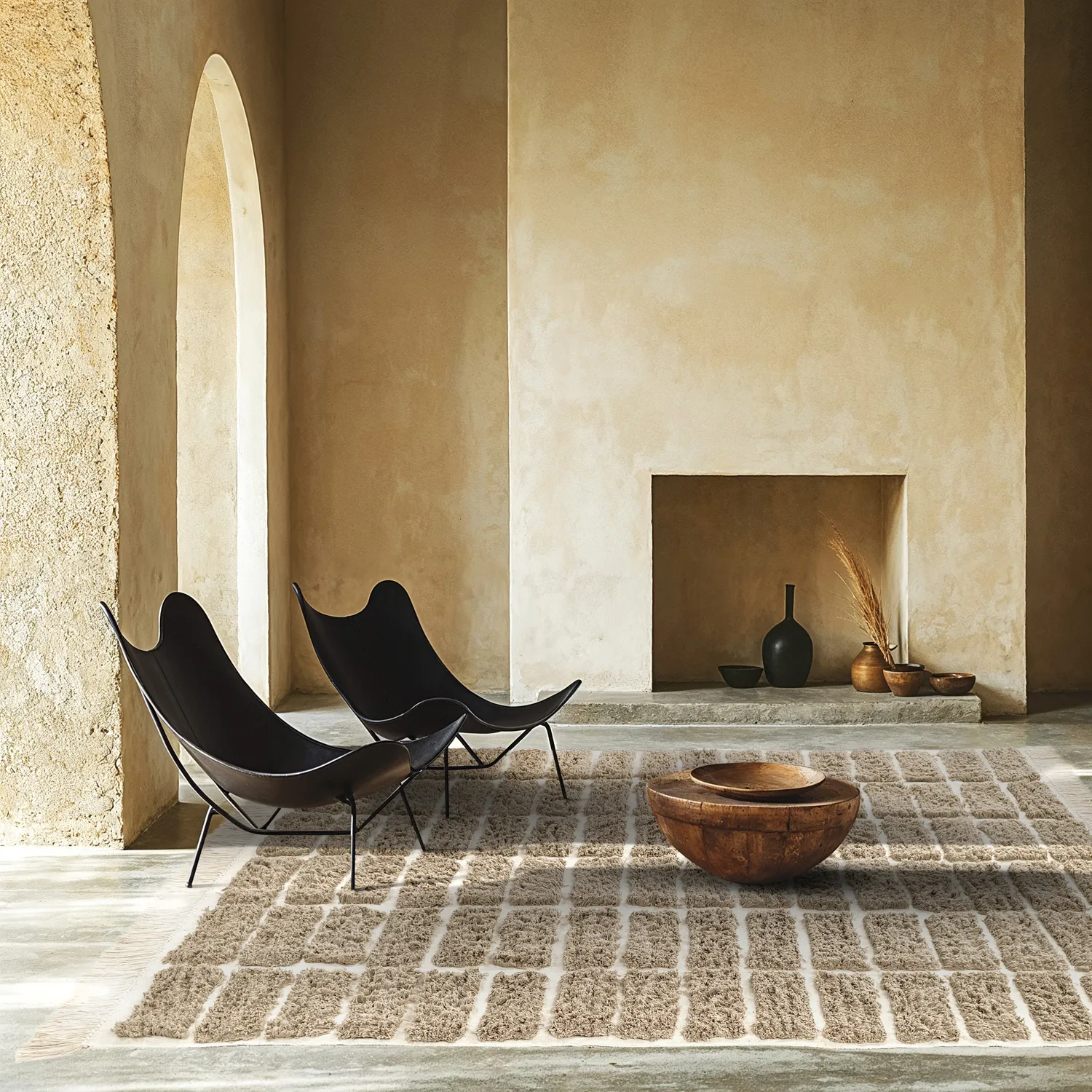 Tapis à poils longs - Zola Natural Cotton Shaggy (beige)
