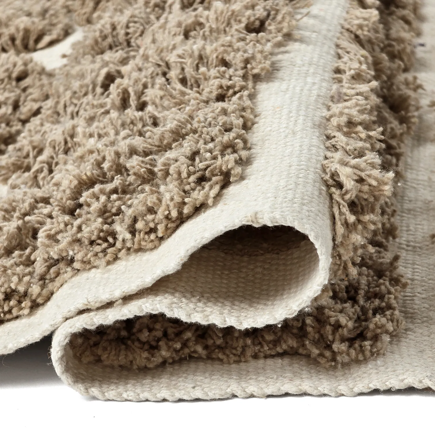 Tapis à poils longs - Zola Natural Cotton Shaggy (beige)