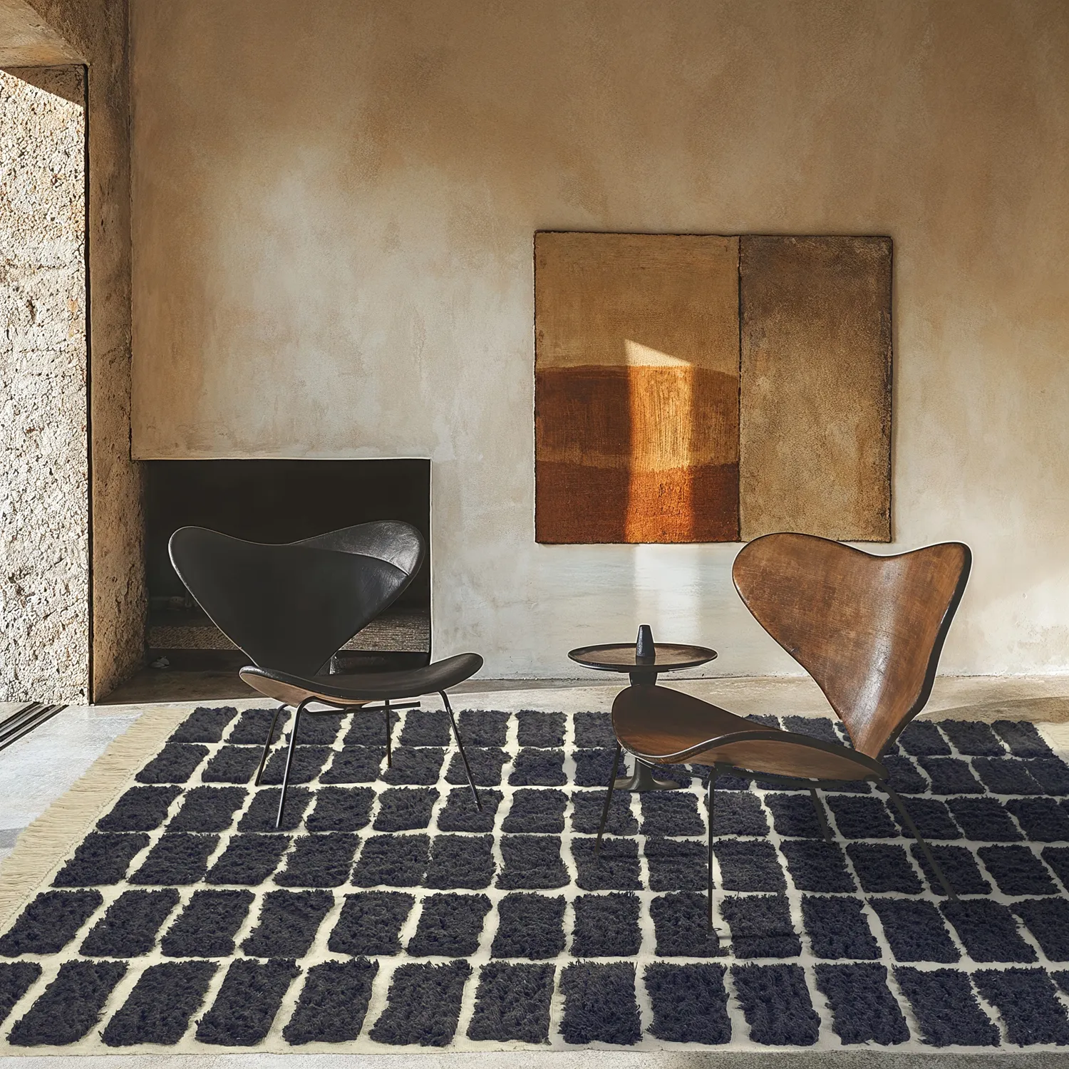 Tapis à poils longs - Zola Natural Cotton Shaggy (gris foncé)
