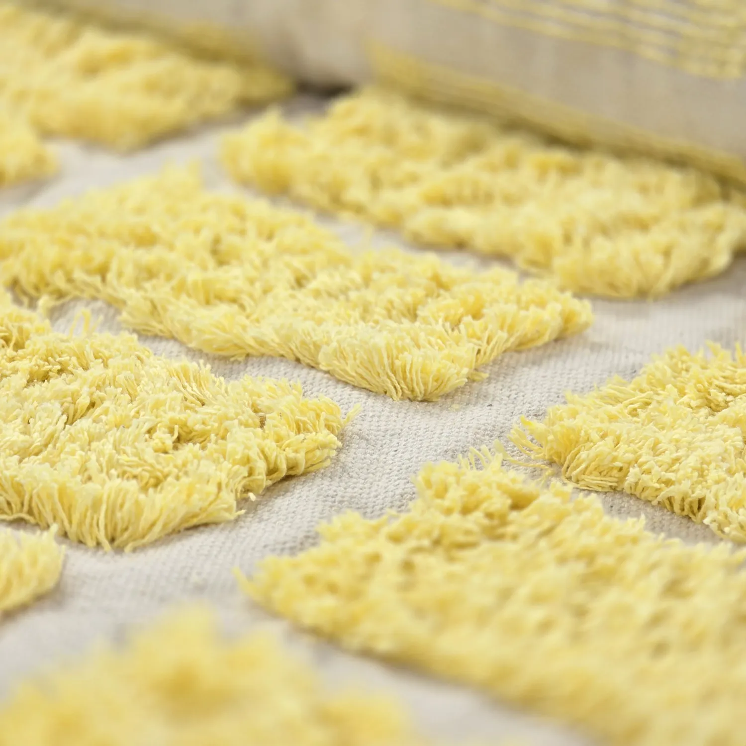 Tapis à poils longs - Zola Natural Cotton Shaggy (jaune)