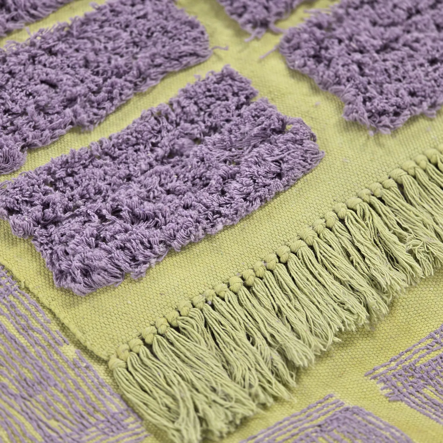 Tapis à poils longs - Zola Natural Cotton Shaggy (violet)