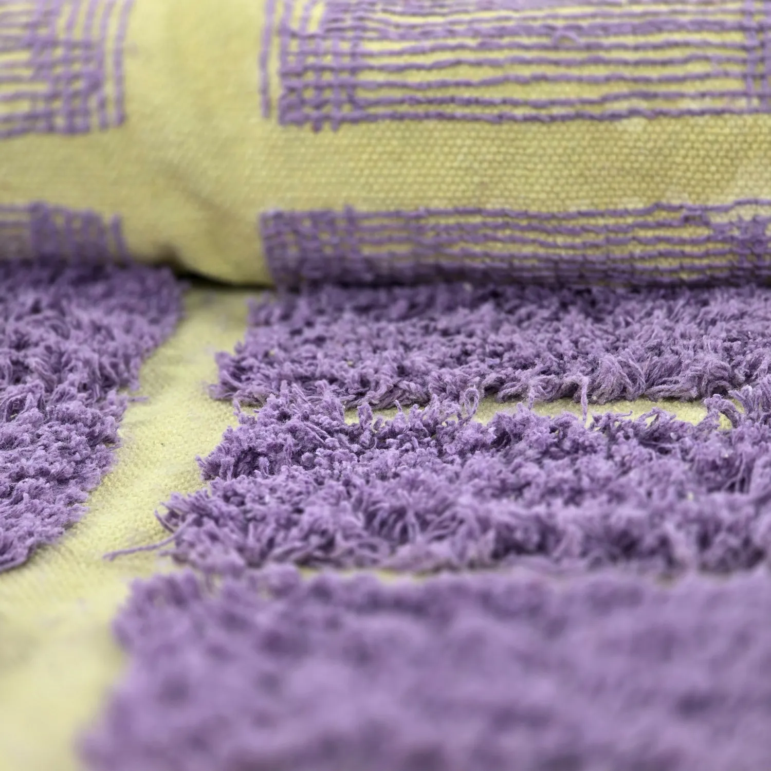 Tapis à poils longs - Zola Natural Cotton Shaggy (violet)