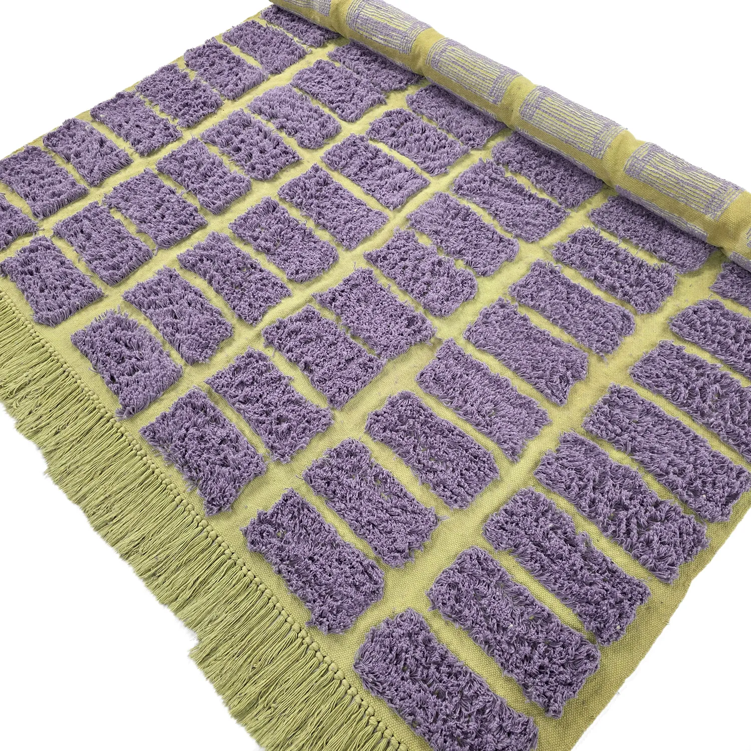 Tapis à poils longs - Zola Natural Cotton Shaggy (violet)