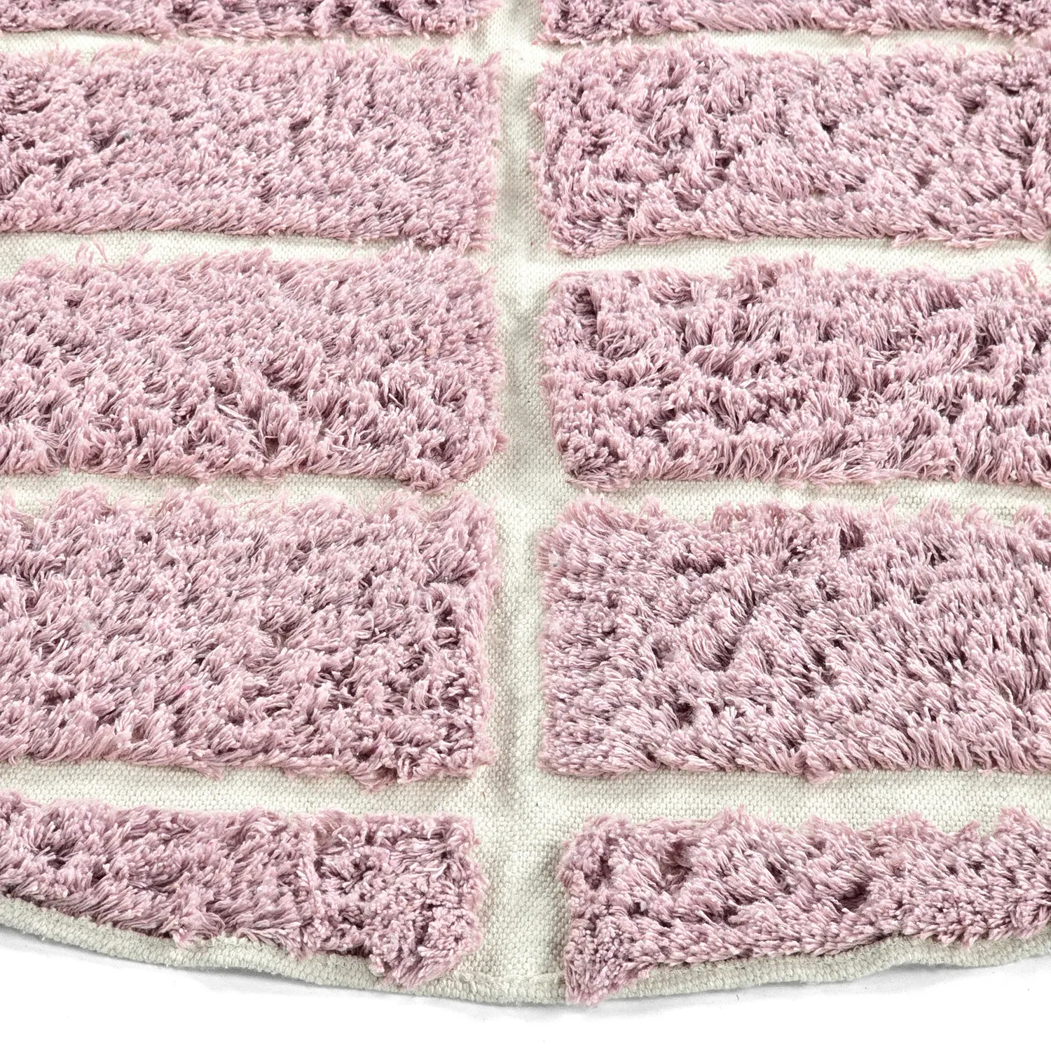 Tapis rond - Zola Natural Cotton Shaggy (rose)