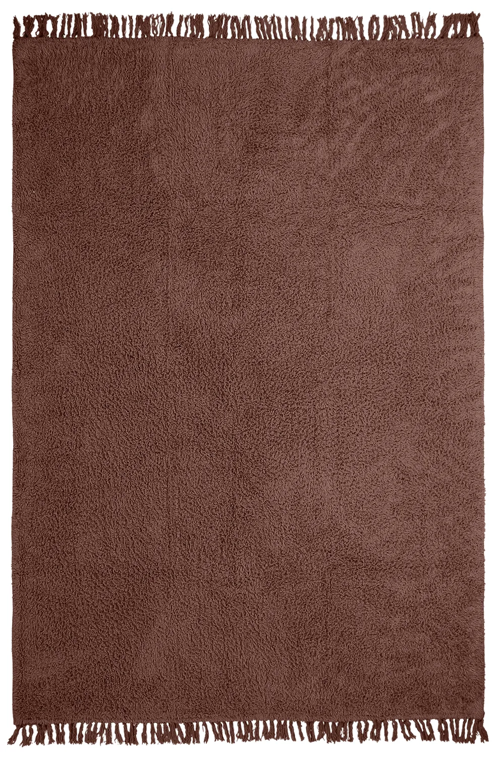 Tapis à poils longs - Alba Natural Cotton Shaggy (marron)