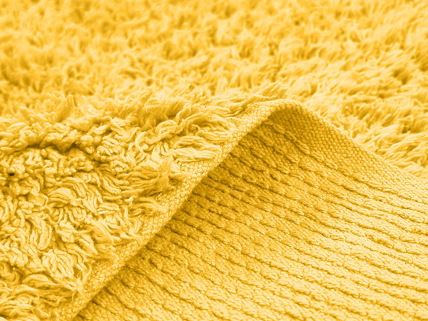 Tapis à poils longs - Alba Natural Cotton Shaggy (jaune)