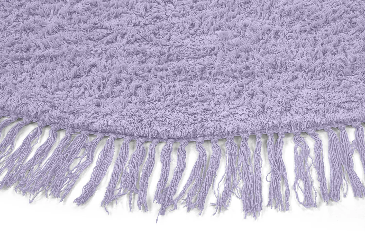Tapis rond - Alba Natural Cotton Shaggy (violet)