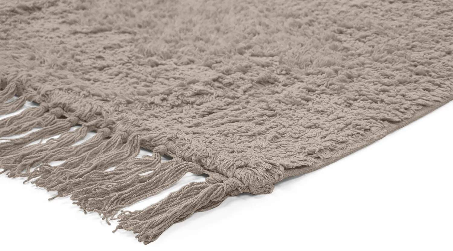Tapis à poils longs - Alba Natural Cotton Shaggy (taupe)