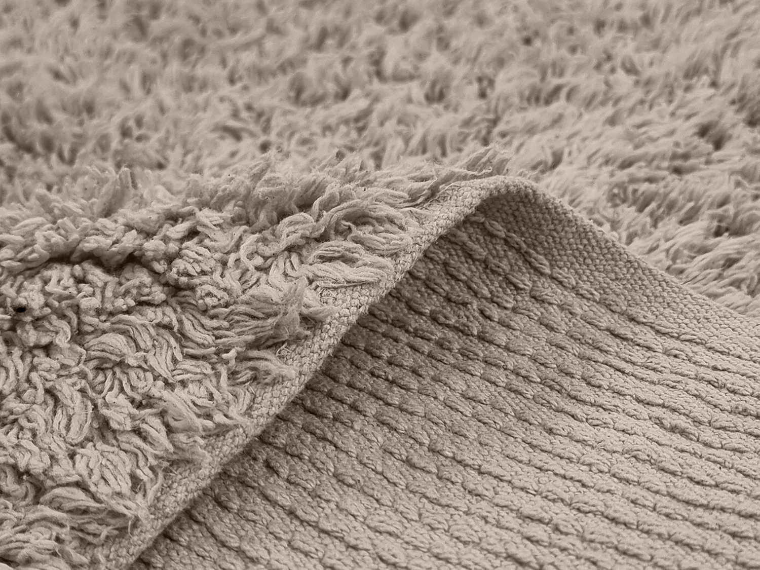 Tapis à poils longs - Alba Natural Cotton Shaggy (taupe)