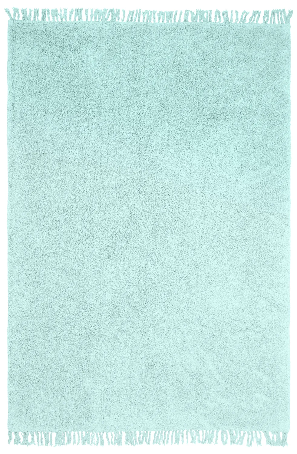 Tapis à poils longs - Alba Natural Cotton Shaggy (turquoise)