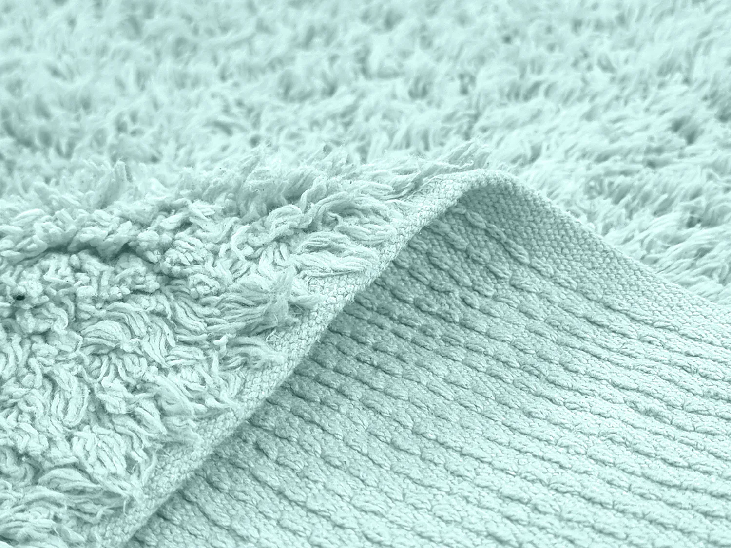 Tapis à poils longs - Alba Natural Cotton Shaggy (turquoise)