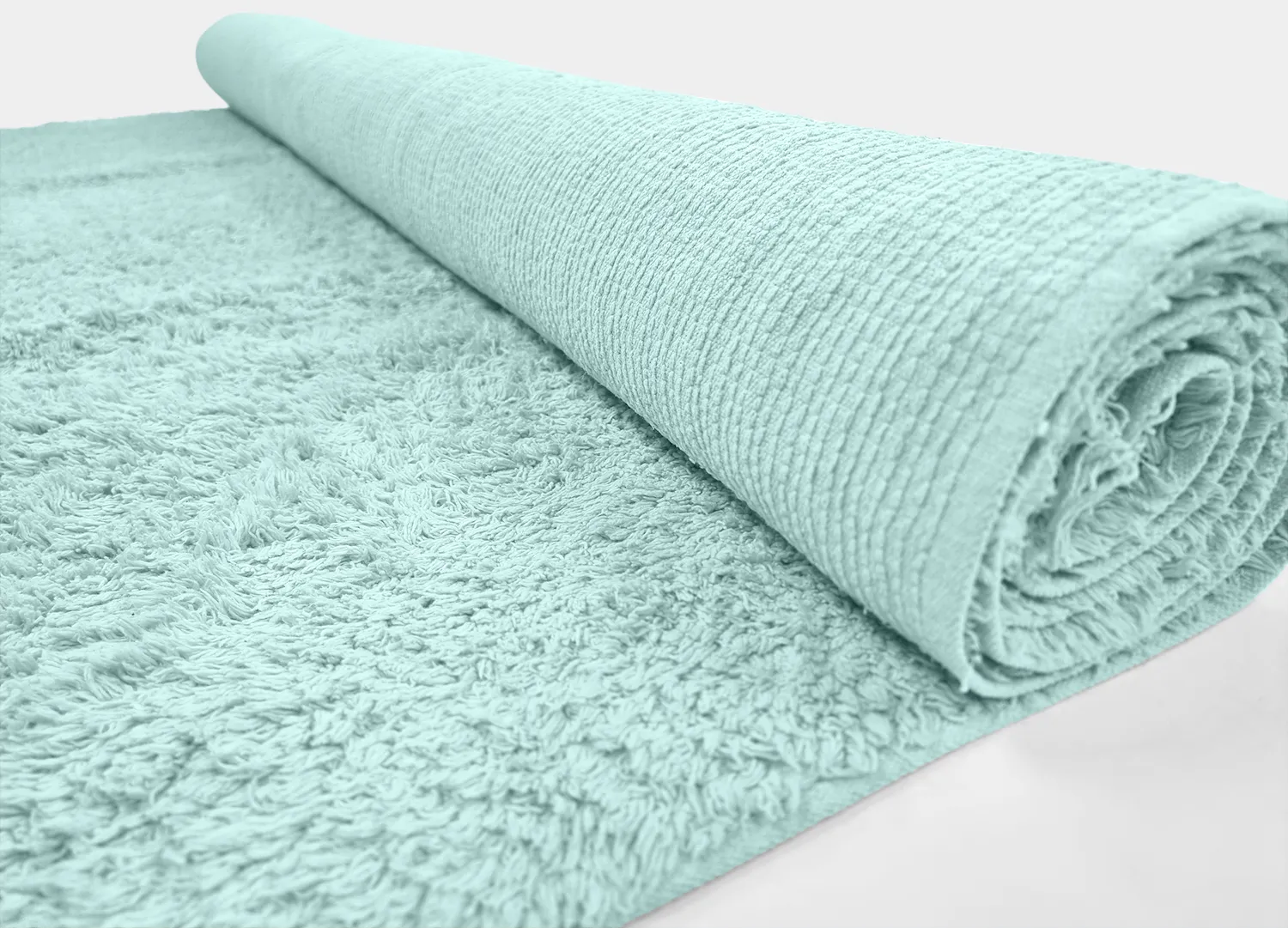 Tapis à poils longs - Alba Natural Cotton Shaggy (turquoise)