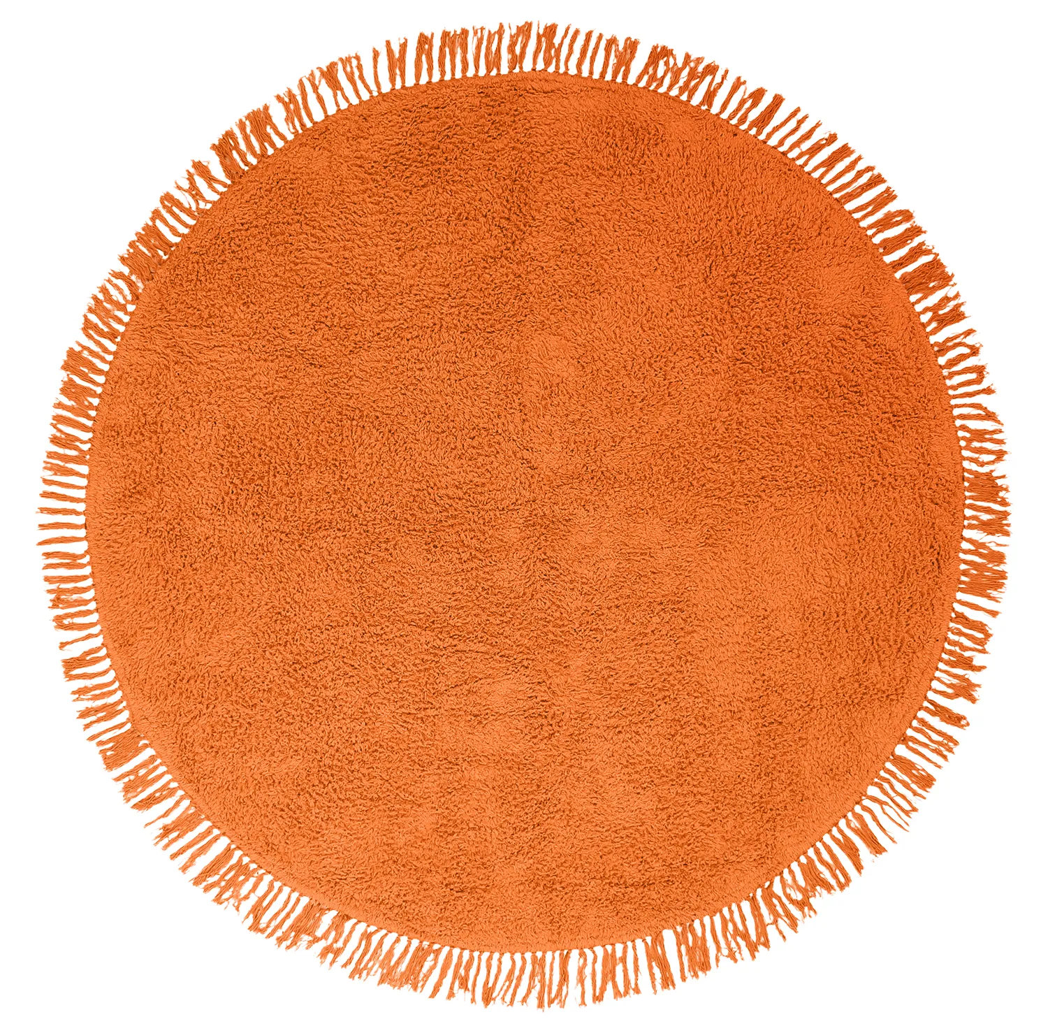 Tapis rond - Alba Natural Cotton Shaggy (orange)