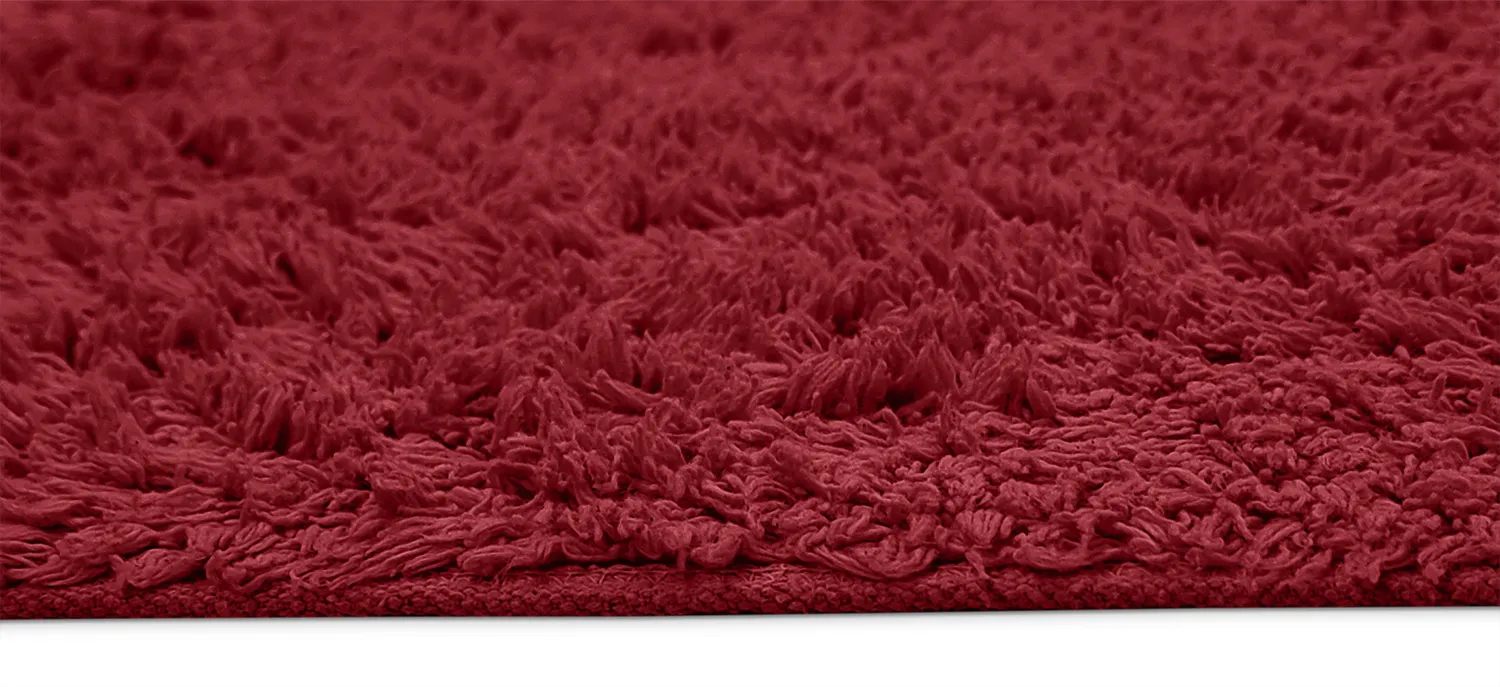 Tapis à poils longs - Alba Natural Cotton Shaggy (bordeaux)