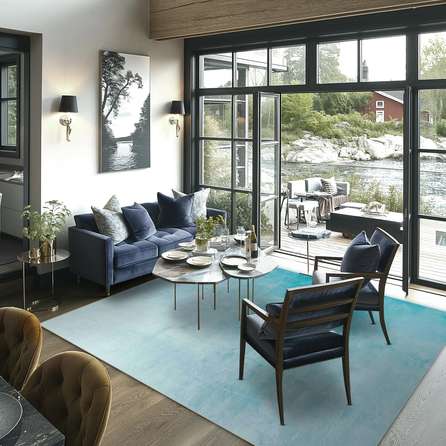 Tapis Wilton - Artena (bleu clair)