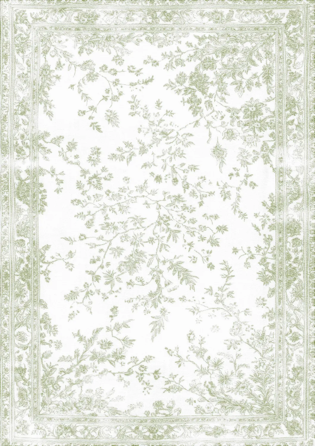 Tapis Wilton - Tulum (vert clair/blanc)