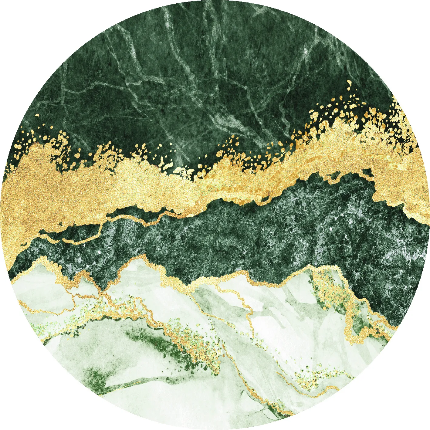 Tapis rond - Padova (vert menthe)