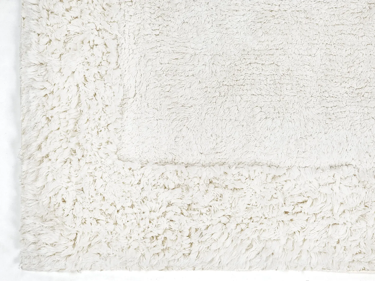 Tapis shaggy - Ebba Natural Cotton Shaggy (blanc cassé)