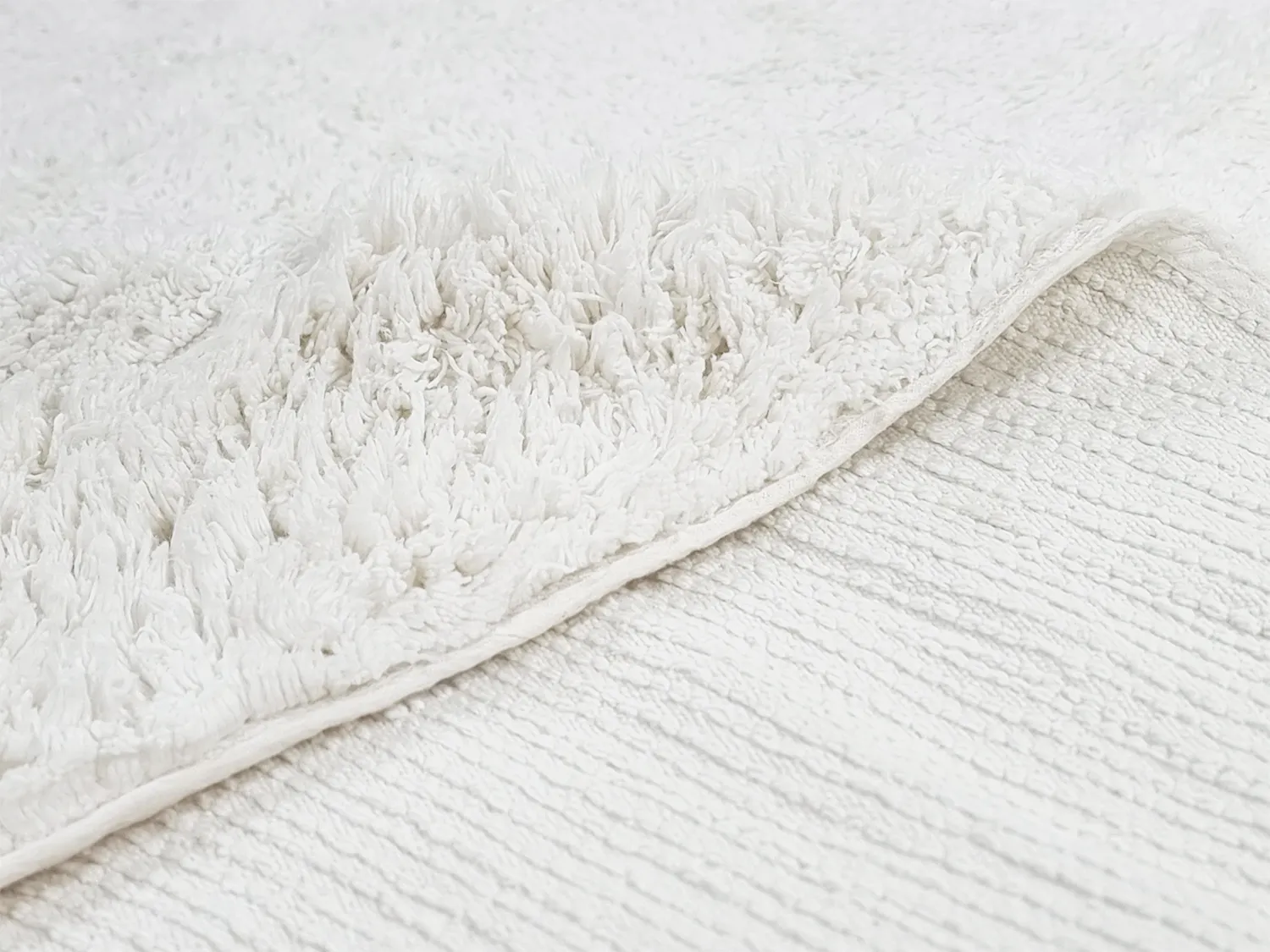 Tapis shaggy - Ebba Natural Cotton Shaggy (blanc cassé)