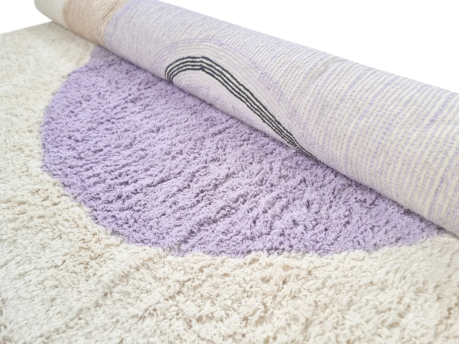 Tapis à poils longs - Londa Natural Cotton Shaggy (multi)