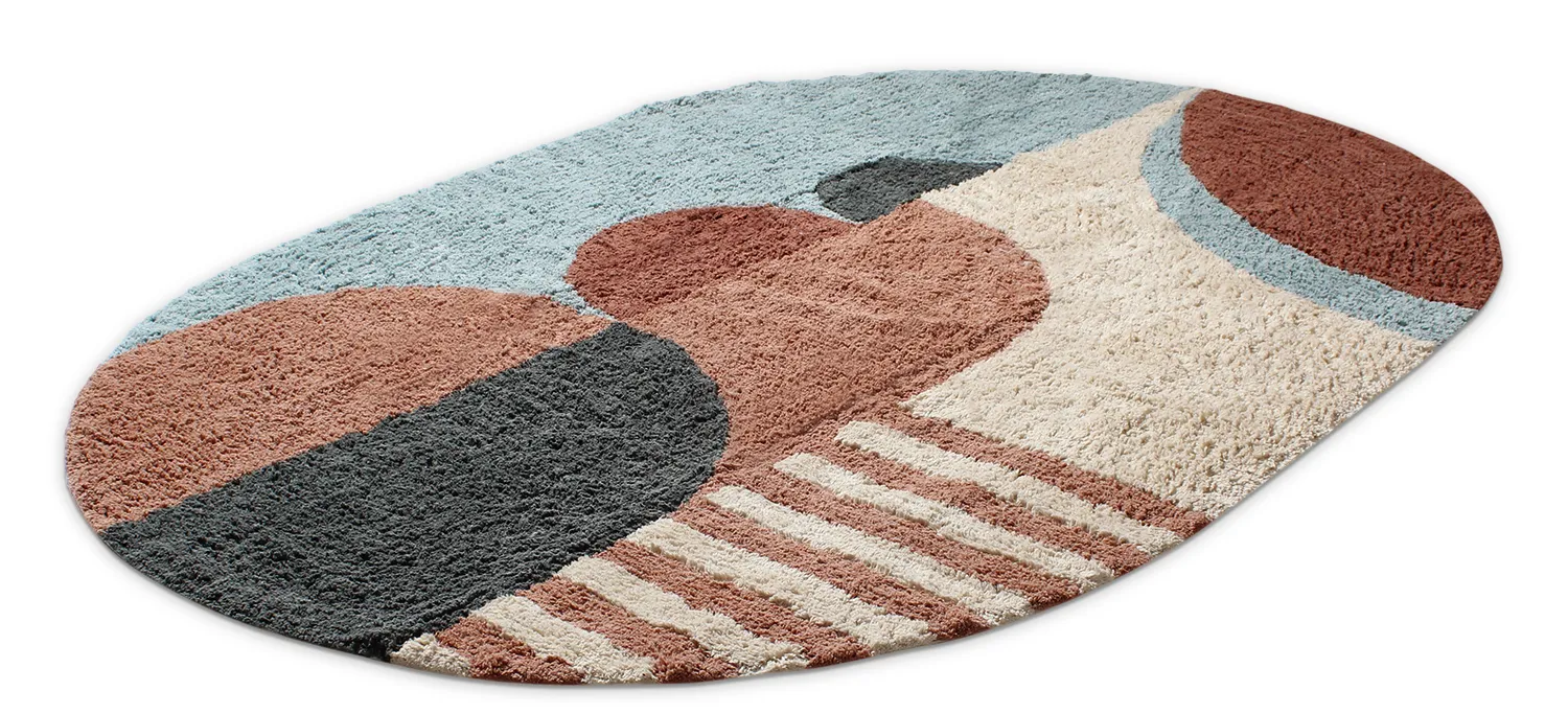 Tapis ovale - Osmery Natural Cotton Shaggy (multi)
