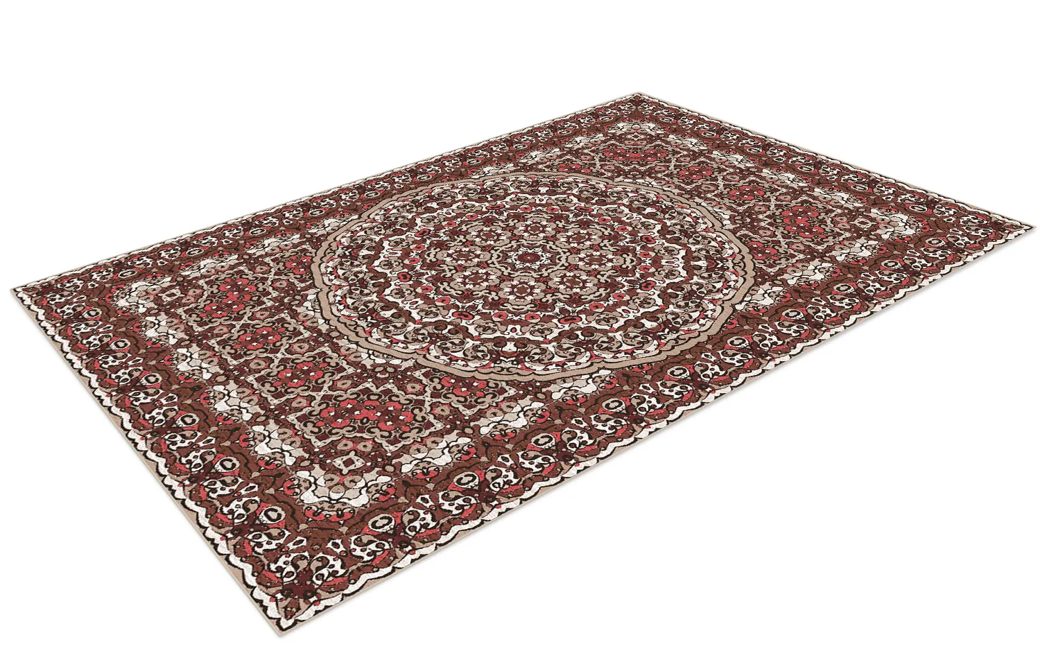 Tapis Wilton - Odette (rouge/multi)