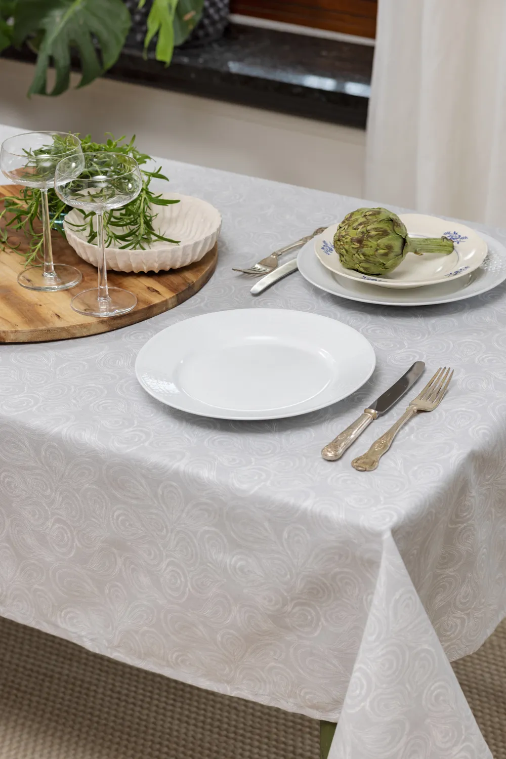 Nappe en coton Merja (gris)